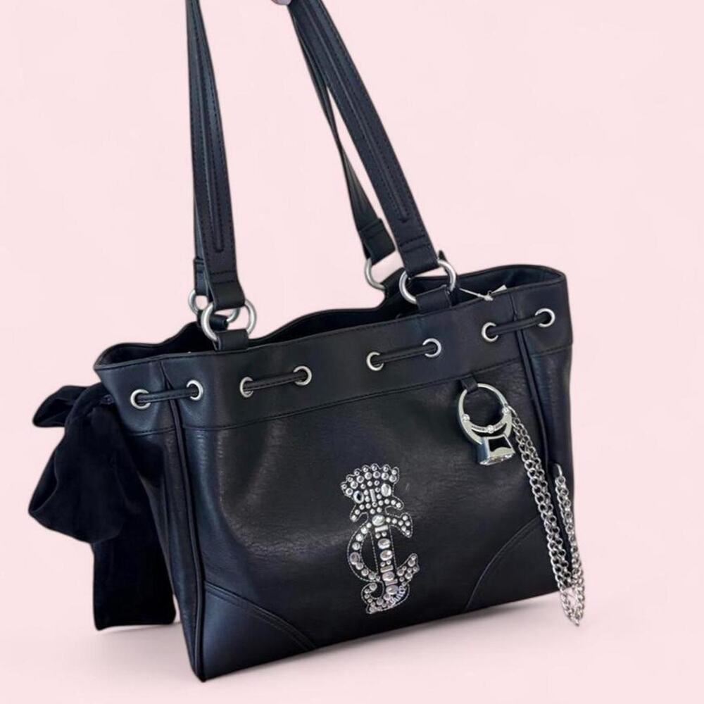 Juicy Couture Black Daydreamer NWT Tote handbag Juicy rare glam y2k statement